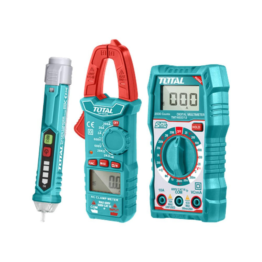 Kit Medidor de Corriente Digital: Probador + Tester + Pinza Super Select Total (TMT43028)